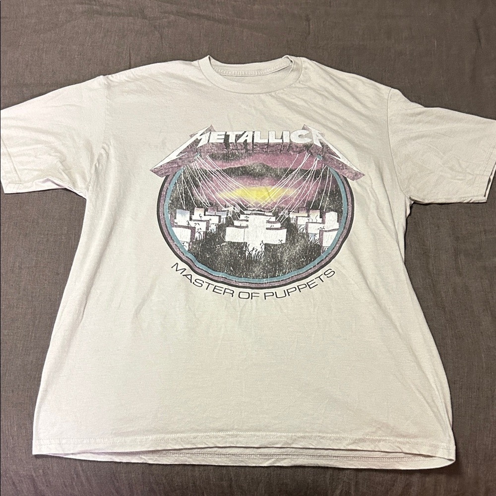 Metallica Master Of Puppets Graphic Tee - Cream